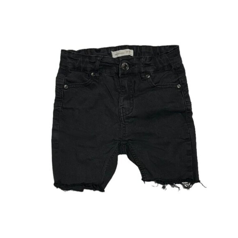 Urban Kids Skinny Cut Off Jean Shorts Black